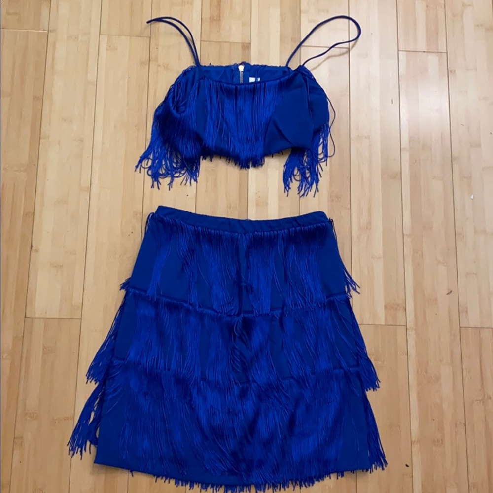 2 piece royal blue set size L